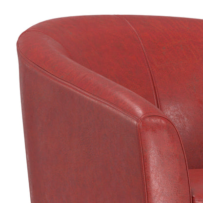 The Mercer – Red Leather Arm Chair