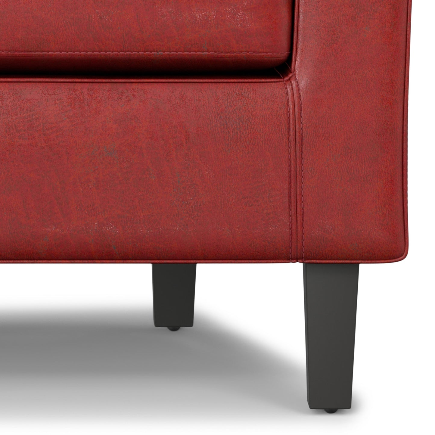 The Mercer – Red Leather Arm Chair