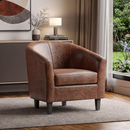 The Dalton – Brown Leather Arm Chair