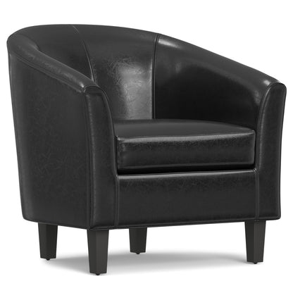 The Blackwell – Black Leather Arm Chair