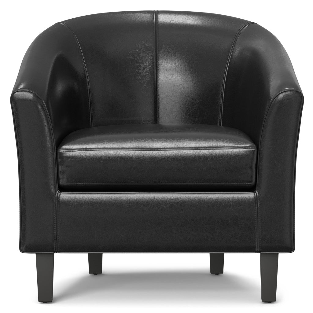 The Blackwell – Black Leather Arm Chair