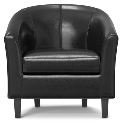 The Blackwell – Black Leather Arm Chair