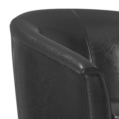 The Blackwell – Black Leather Arm Chair