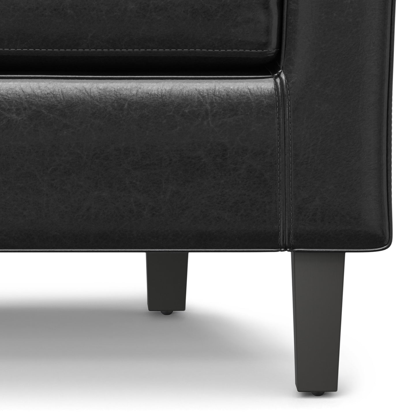 The Blackwell – Black Leather Arm Chair
