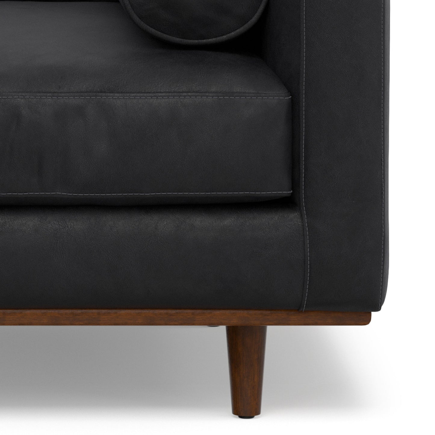 The Hawthorne – Black Genuine Leather Arm Chair