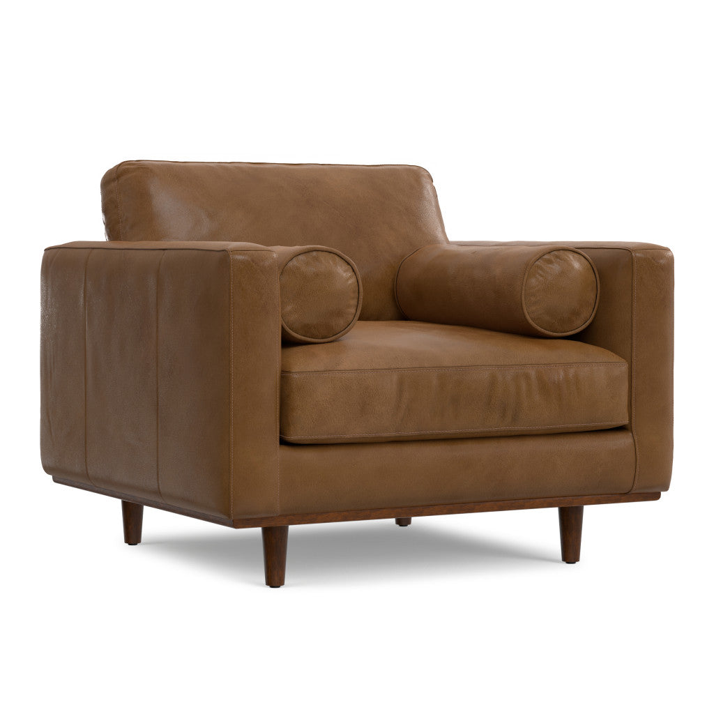 The Brookhaven – Brown Leather Arm Chair