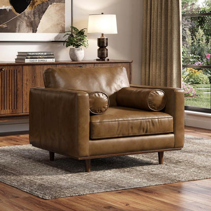 The Brookhaven – Brown Leather Arm Chair
