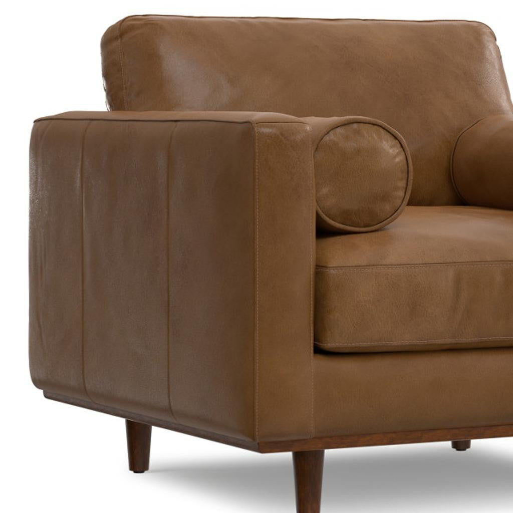 The Brookhaven – Brown Leather Arm Chair