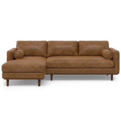 Lennox Leather Sectional Sofa – Brown