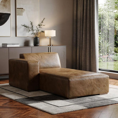 Comstock Leather Arm Chair – Brown