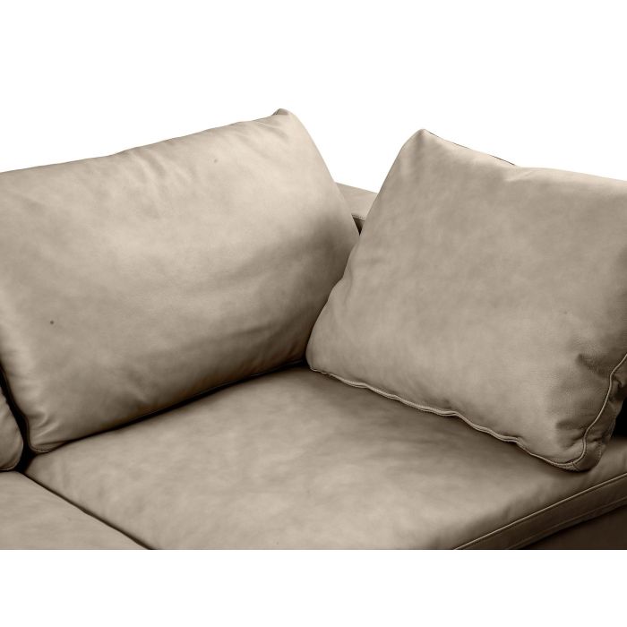 The Montclair – Beige Modular Italian Leather Sofa