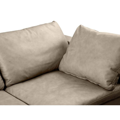 The Montclair – Beige Modular Italian Leather Sofa
