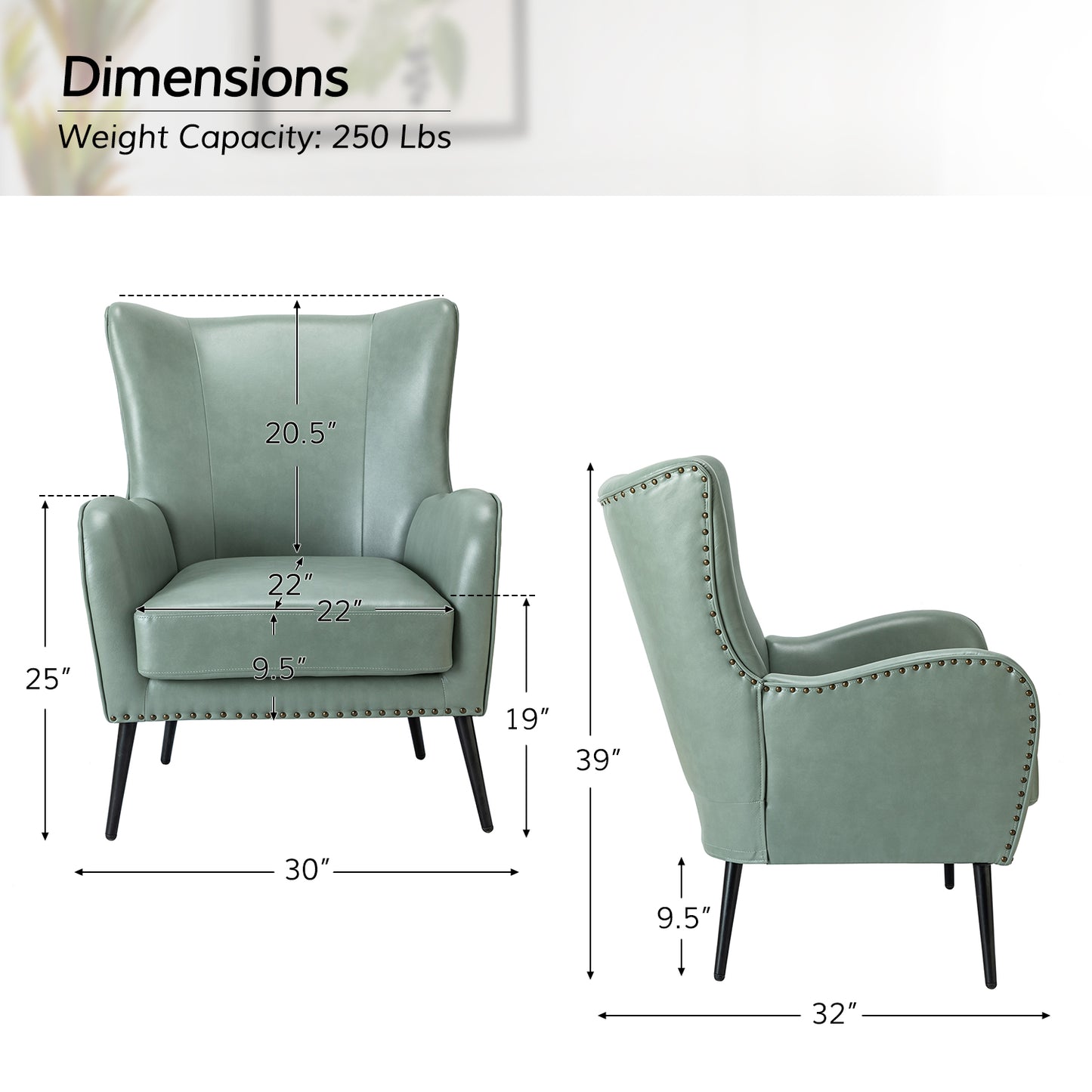 Meleagrides Armchair – Sage Vintage Accent Chair