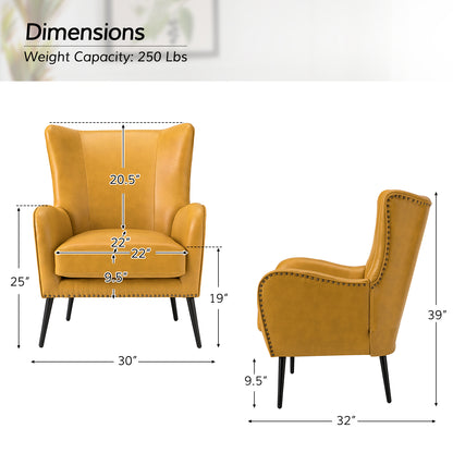 Meleagrides Armchair – Mustard Vintage Accent Chair