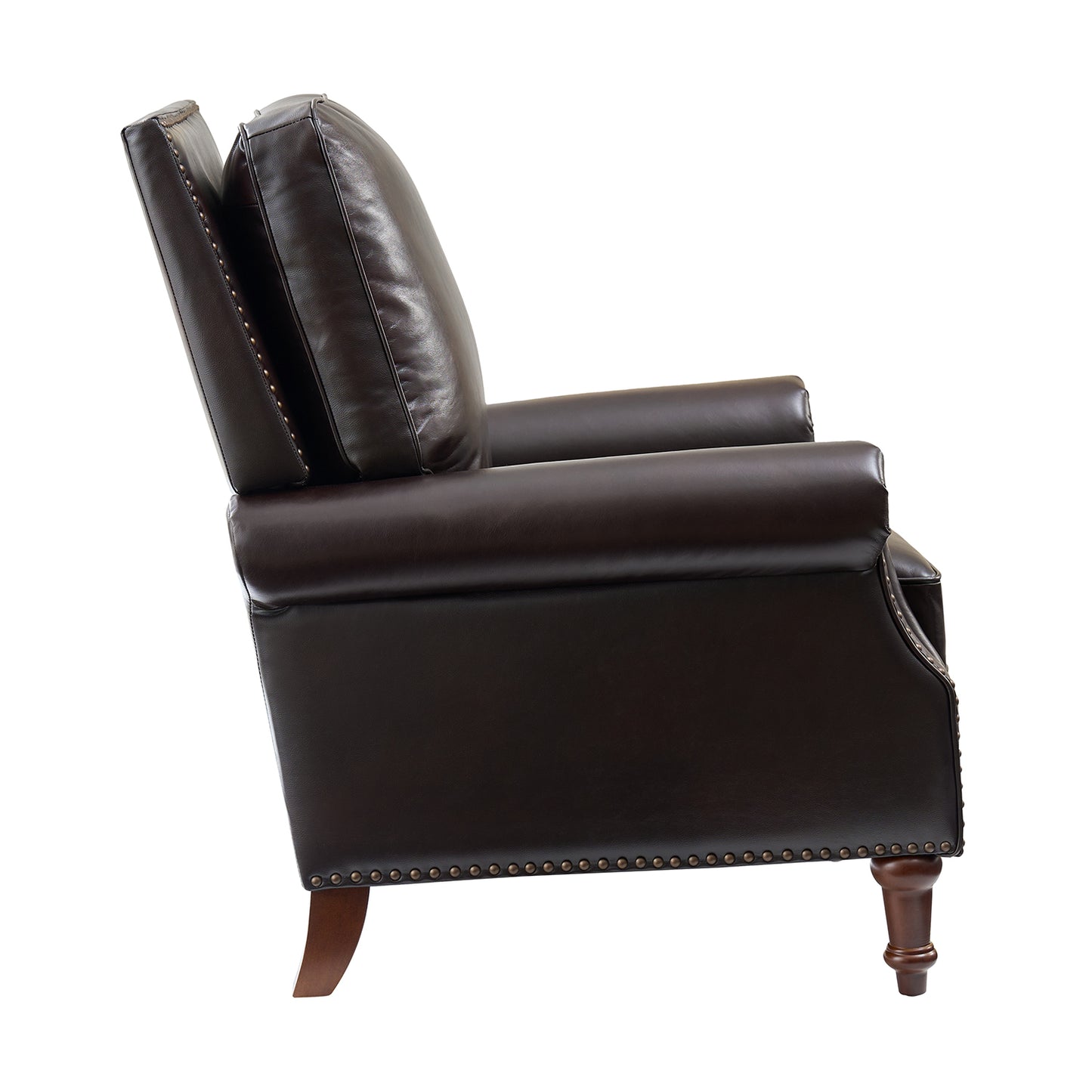 Raymond Genuine Leather Chair – Espresso Traditional Accent Chair