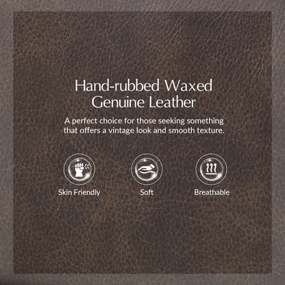Smelda Genuine Leather Swivel Rocker Chair – Chocolate Tufted Club Chair