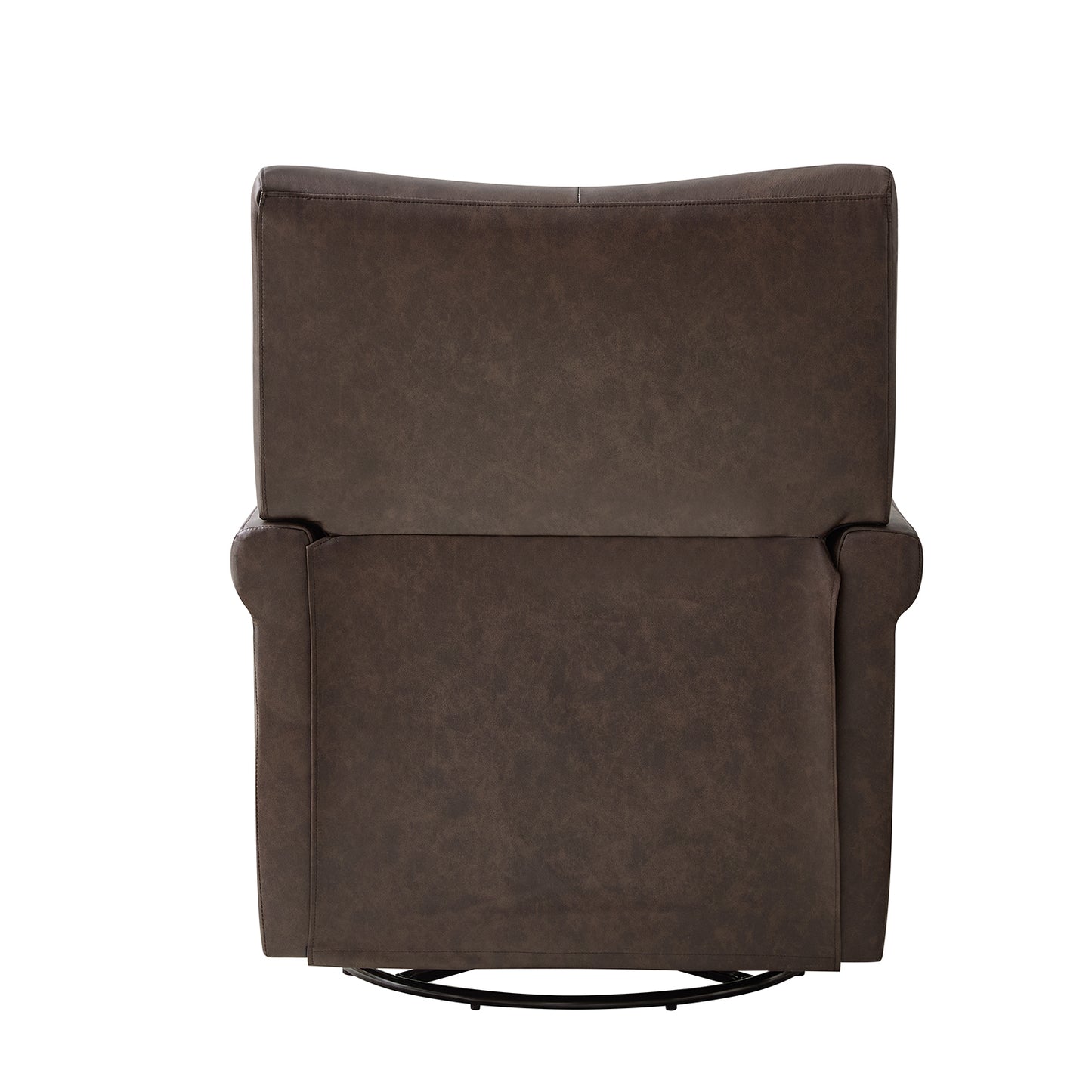 Smelda Genuine Leather Swivel Rocker Chair – Chocolate Tufted Club Chair