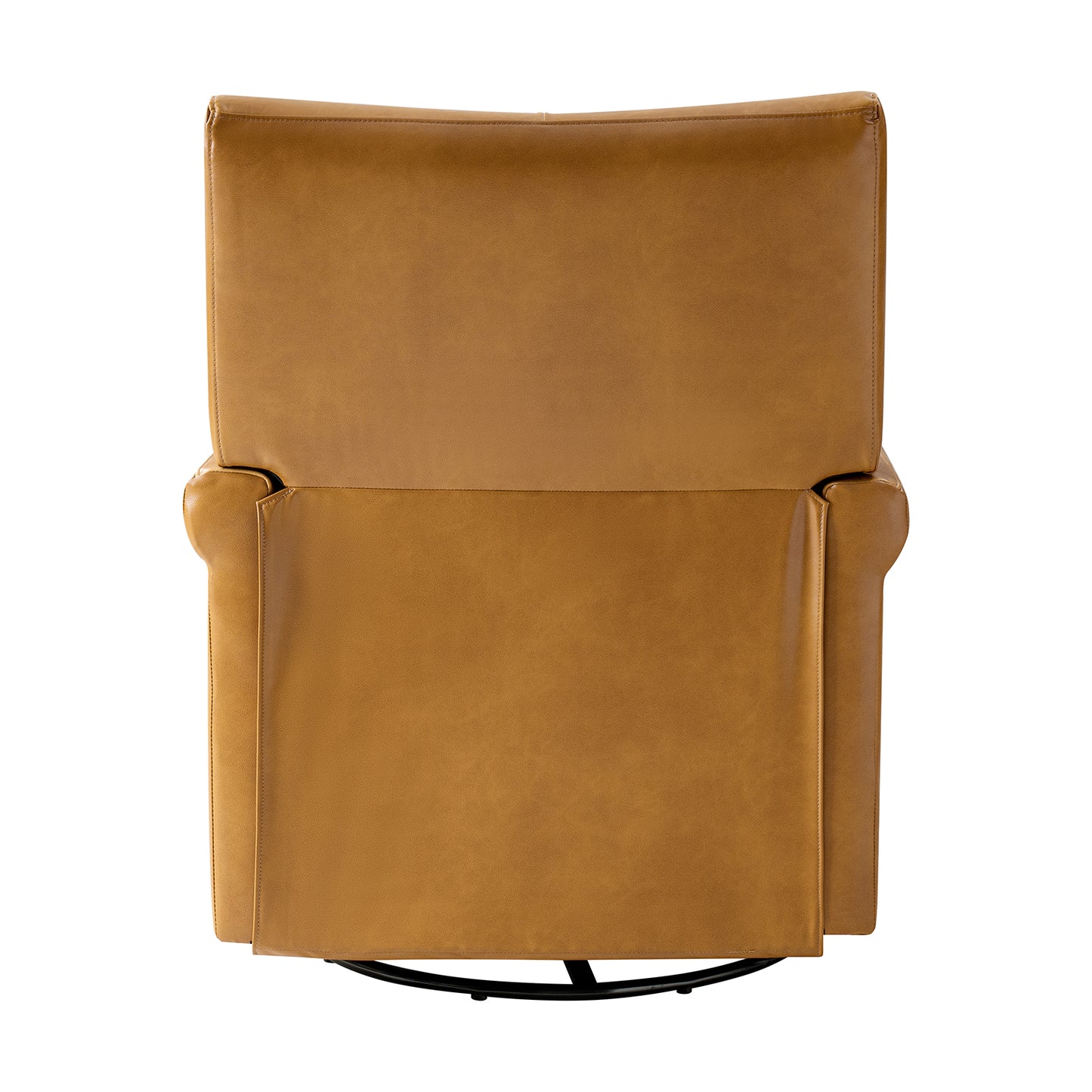Smelda Genuine Leather Swivel Rocker Chair – Camel Tufted Club Chair