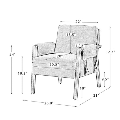 Kirsten Armchair – Sage Farmhouse Accent Chair