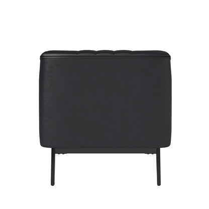Alfons Chair – Black Channel-Tufted Accent Chair