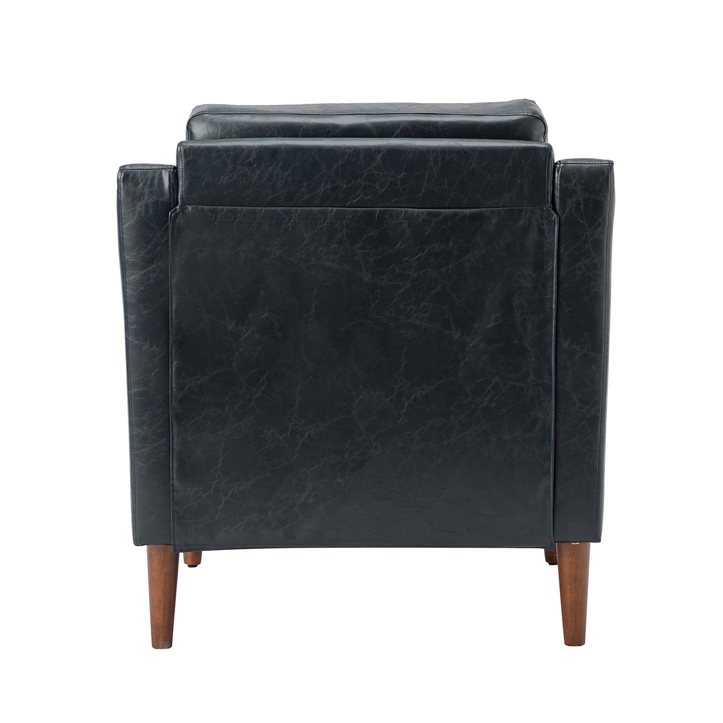 Bonita Vegan Leather Armchair – Navy Nailhead Accent Chair
