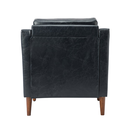 Bonita Vegan Leather Armchair – Navy Nailhead Accent Chair