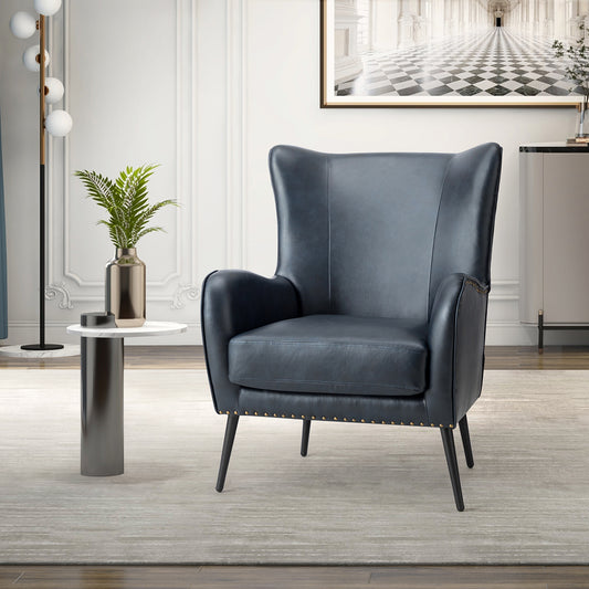 Meleagrides Armchair – Navy Vintage Accent Chair