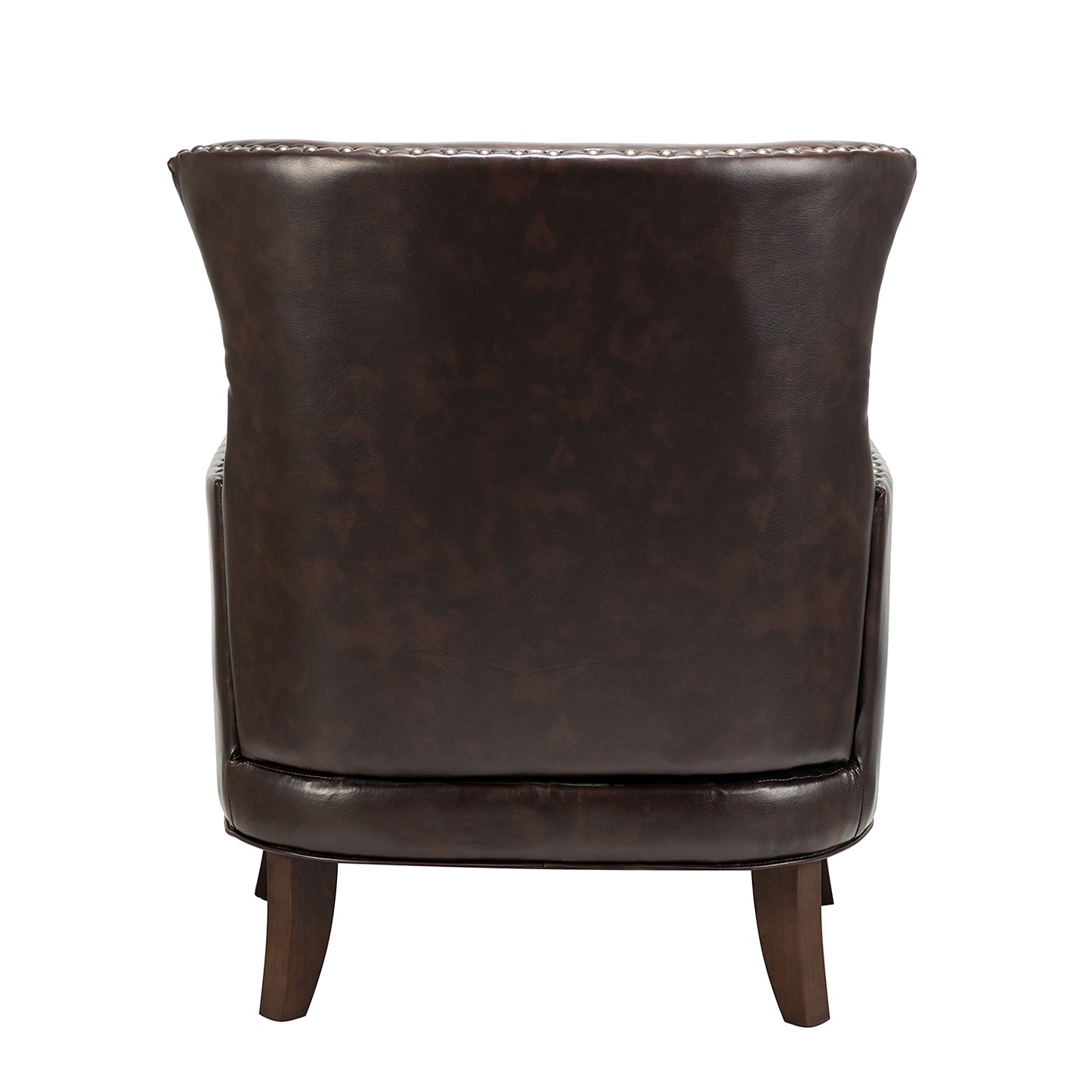Jorge Armchair – Brown Nailhead Accent Chair