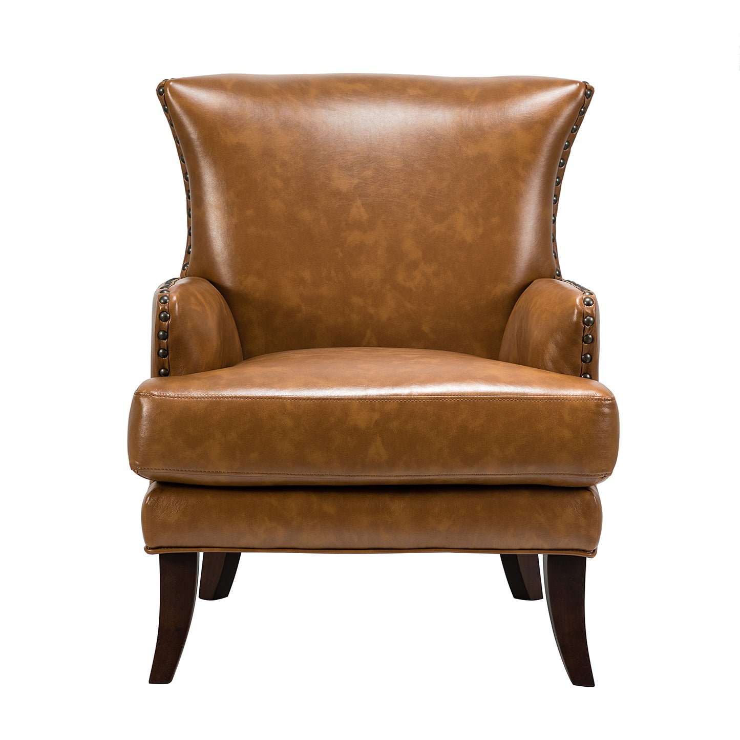 Jorge Armchair – Camel Nailhead Accent Chair