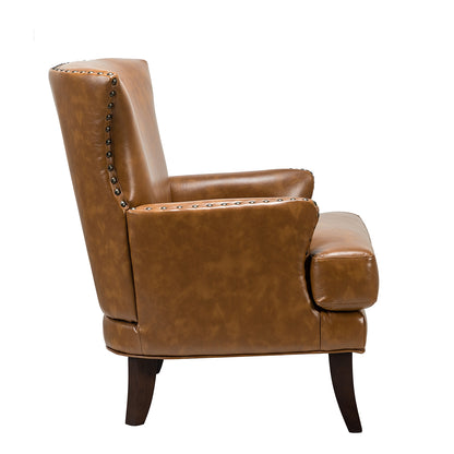 Jorge Armchair – Camel Nailhead Accent Chair