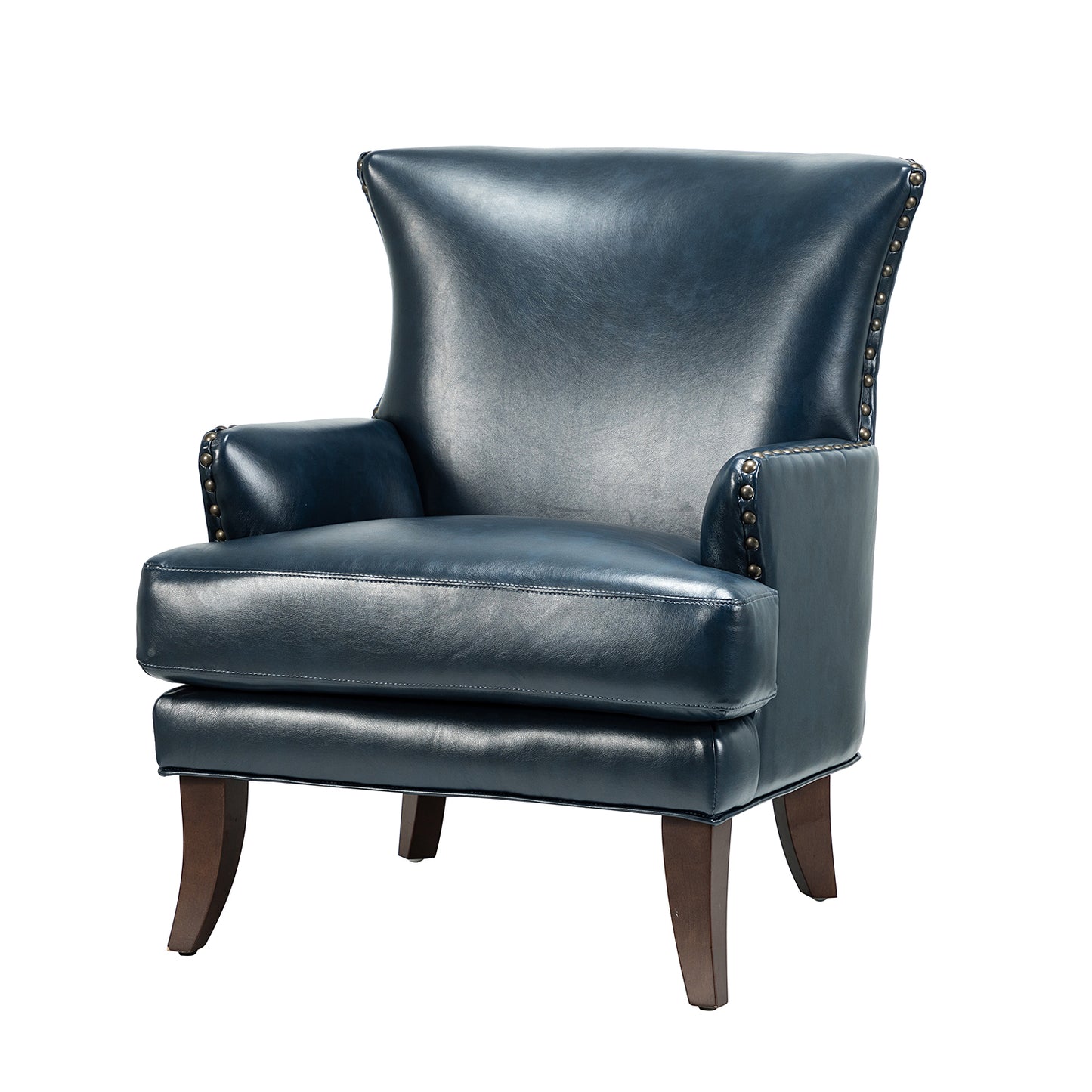 Jorge Armchair – Navy Nailhead Accent Chair
