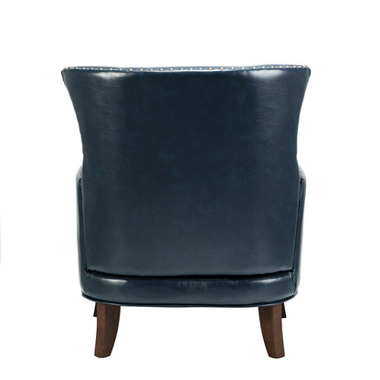 Jorge Armchair – Navy Nailhead Accent Chair