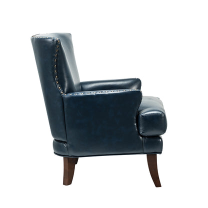 Jorge Armchair – Navy Nailhead Accent Chair