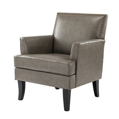 Celadon Armchair – Grey Nailhead Accent Chair