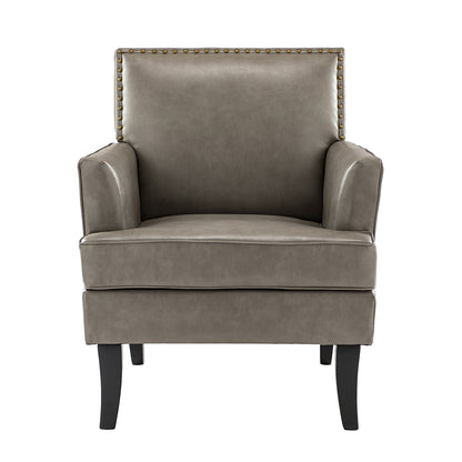 Celadon Armchair – Grey Nailhead Accent Chair