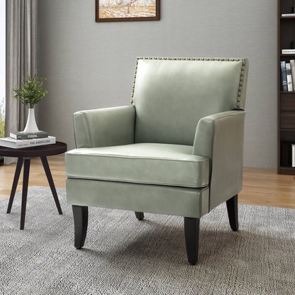 Celadon Armchair – Sage Nailhead Accent Chair