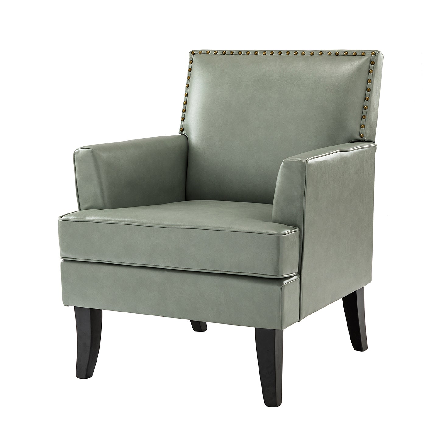 Celadon Armchair – Sage Nailhead Accent Chair