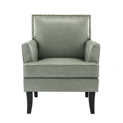 Celadon Armchair – Sage Nailhead Accent Chair