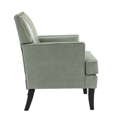 Celadon Armchair – Sage Nailhead Accent Chair