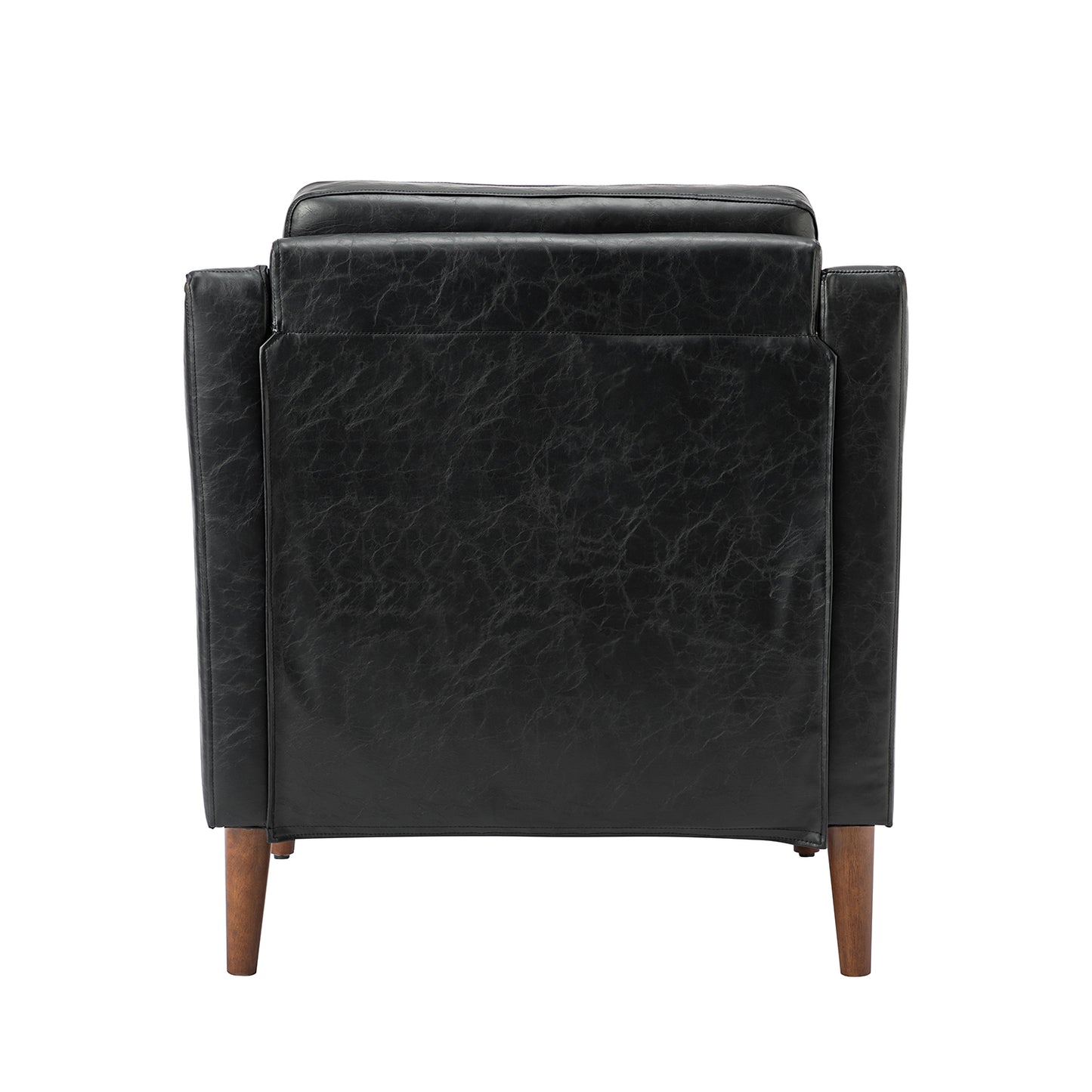 Bonita Vegan Leather Armchair – Black Nailhead Accent Chair