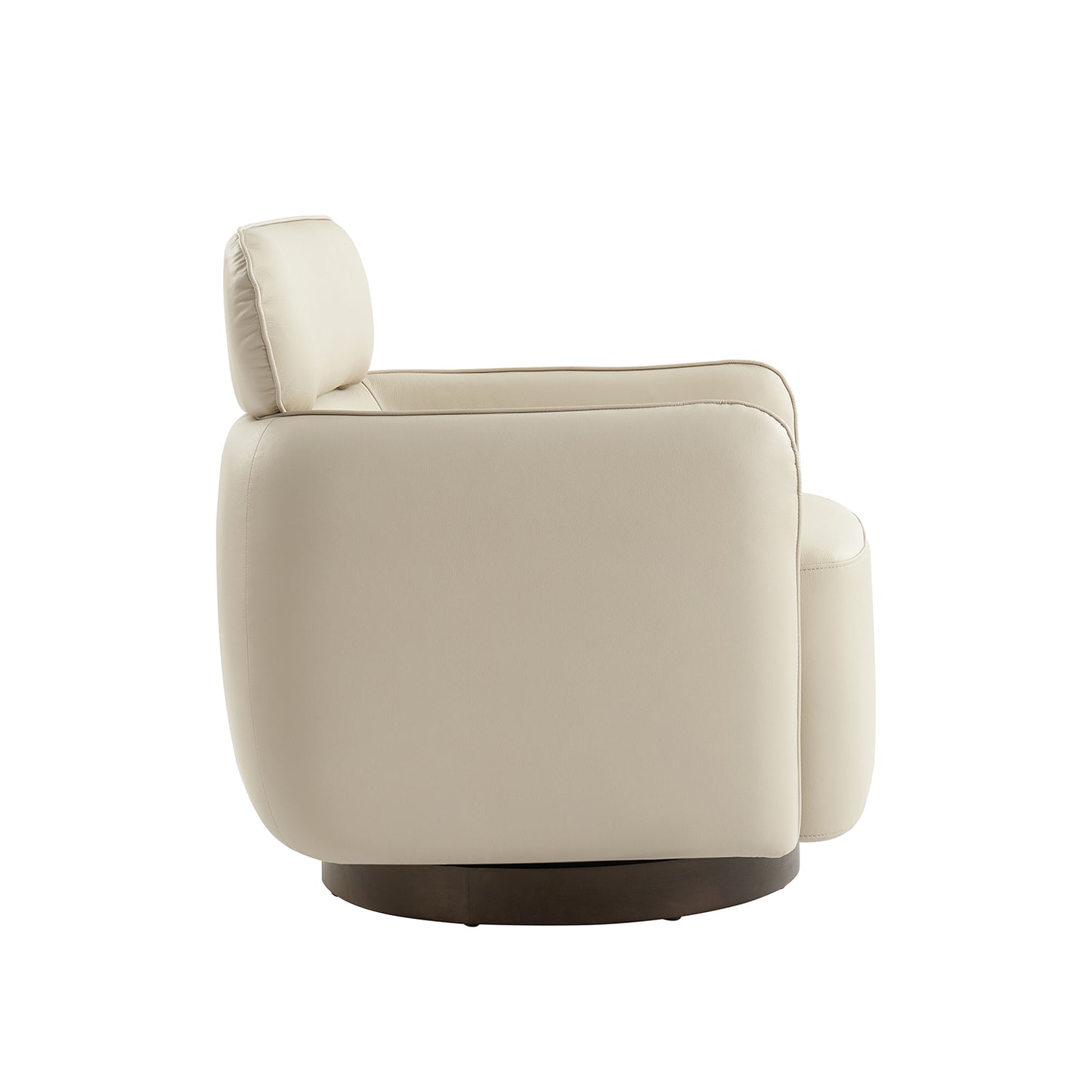 Othon Swivel Chair – Ivory Modern Barrel Chair