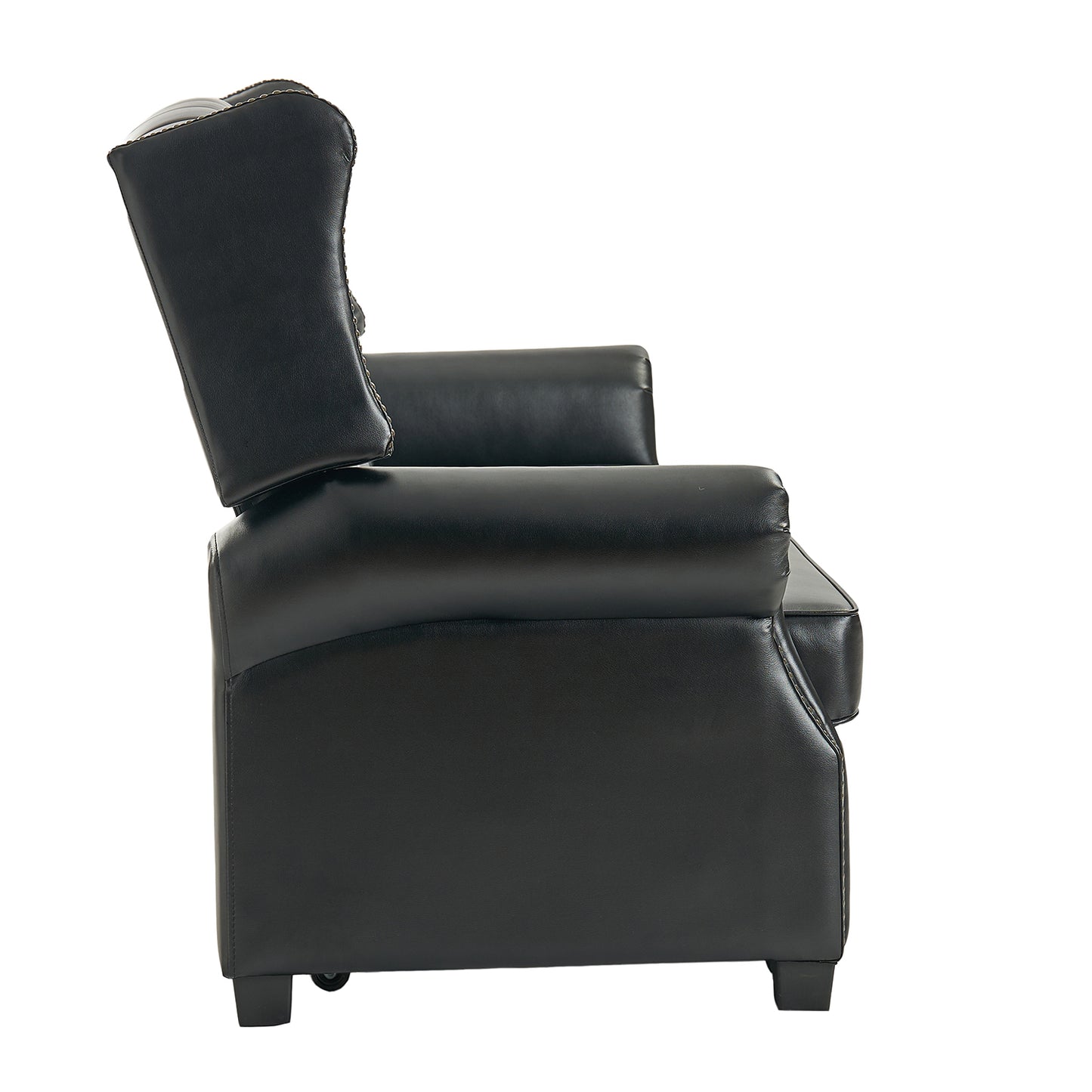 Ruedi Vegan Leather Sleeper Sofa – Black Chesterfield Convertible Sofa Bed