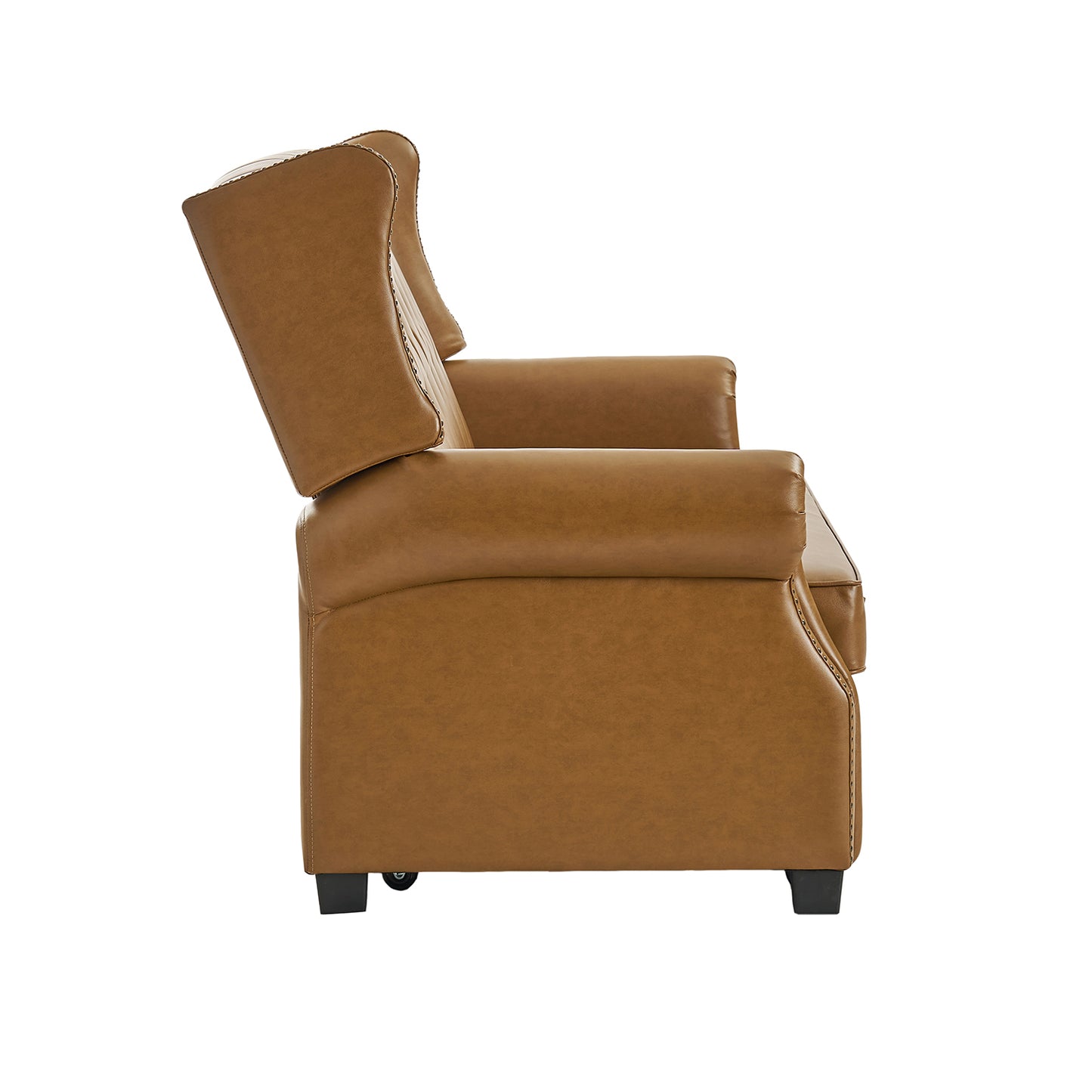 Ruedi Vegan Leather Sleeper Sofa – Camel Chesterfield Convertible Sofa Bed