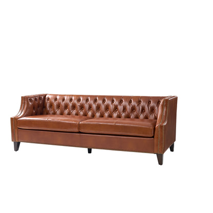 Lothaire Sofa – Saddle Chesterfield Tufted Leather Sofa