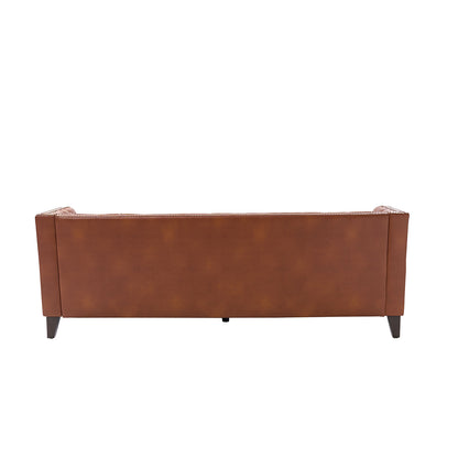 Lothaire Sofa – Saddle Chesterfield Tufted Leather Sofa