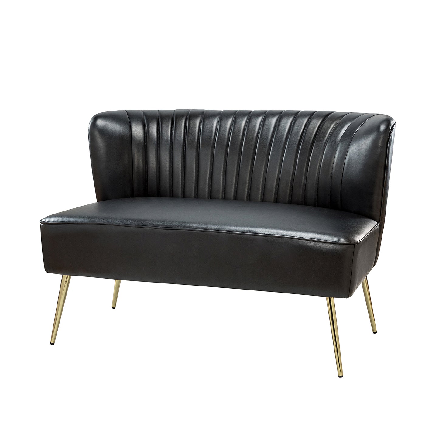 Monica Loveseat – Black Contemporary Tufted Loveseat