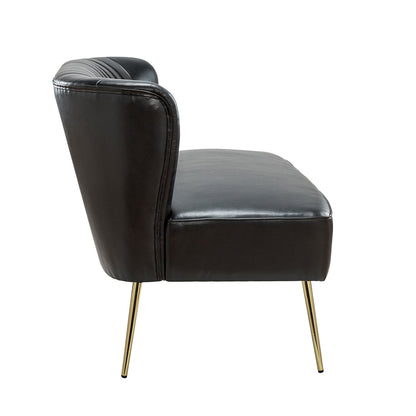 Monica Loveseat – Black Contemporary Tufted Loveseat