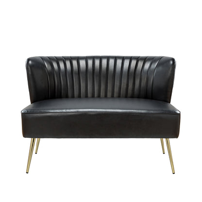 Monica Loveseat – Black Contemporary Tufted Loveseat