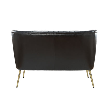 Monica Loveseat – Black Contemporary Tufted Loveseat