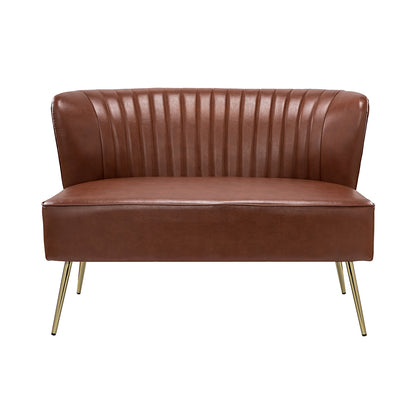Monica Loveseat – Brown Contemporary Tufted Loveseat